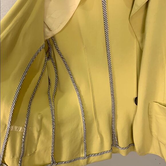 Marella made in Italy Yellow Blazer Tailored Suit Jacket woman’s size 10 - Picture 8 of 10